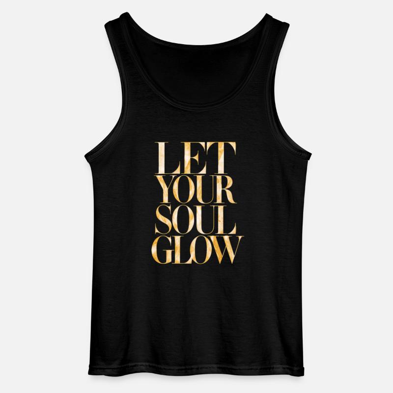 Lass Deine Seele Strahlen - Gildan Männer Tank Top - Schwarz