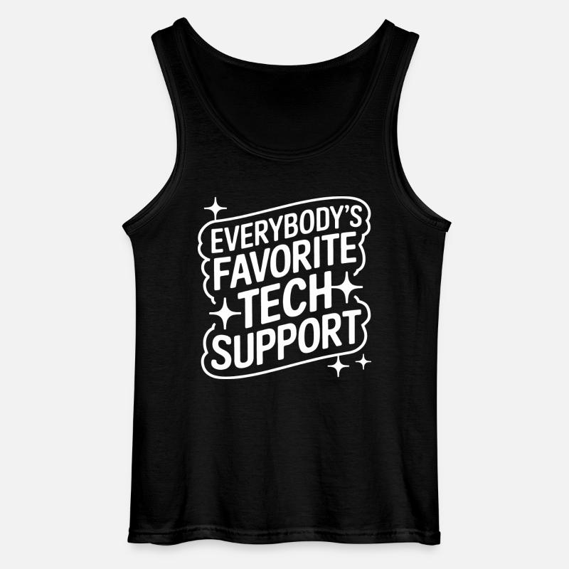 Technischer Support Computerfreak Nerd - Gildan Männer Tank Top - Schwarz