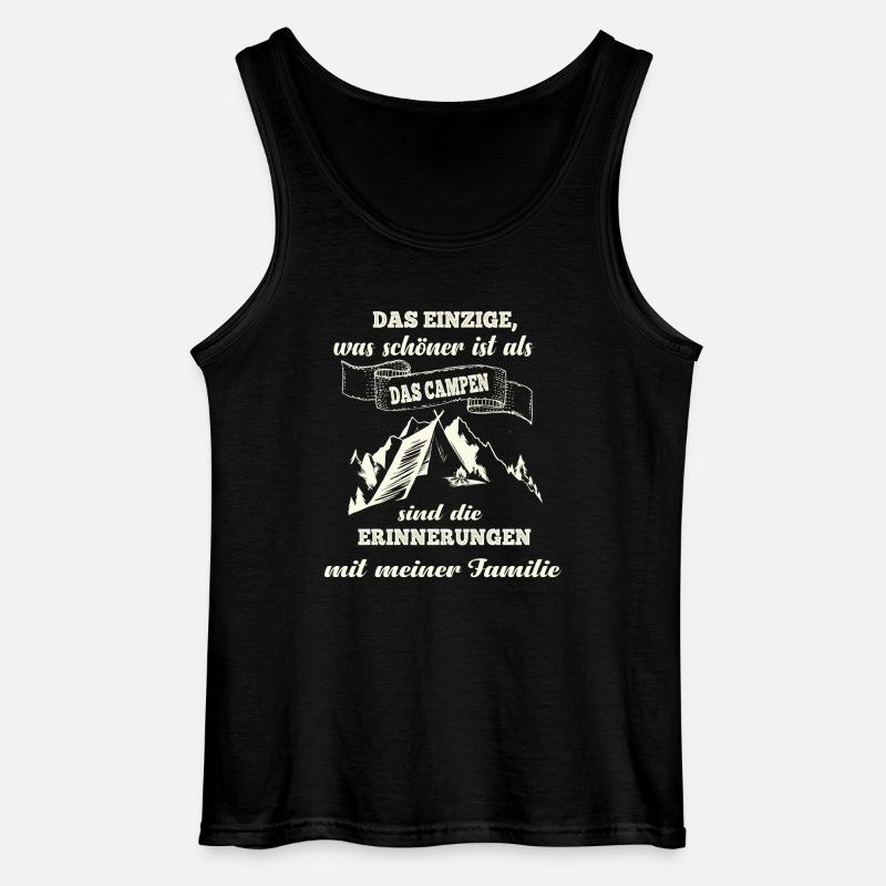 Camping - Gildan Männer Tank Top - Schwarz