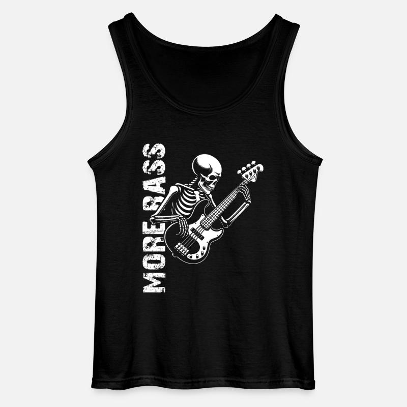 Plus Basse - Skeleton avec Basse - Débardeur Gildan Homme - noir