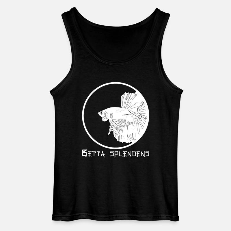 Betta splendens (Halfmoon) - Gildan Männer Tank Top - Schwarz