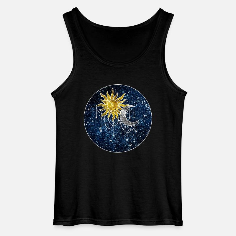 Kosmische Sonne und Mond - Gildan Männer Tank Top - Schwarz