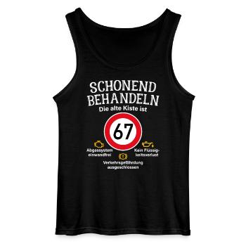 67. Geburtstag Schonend Behandeln 67 Alte Kiste 67 - Gildan Männer Tank Top - Schwarz - Vorne - AI Model Male 185 dark (185cm)
