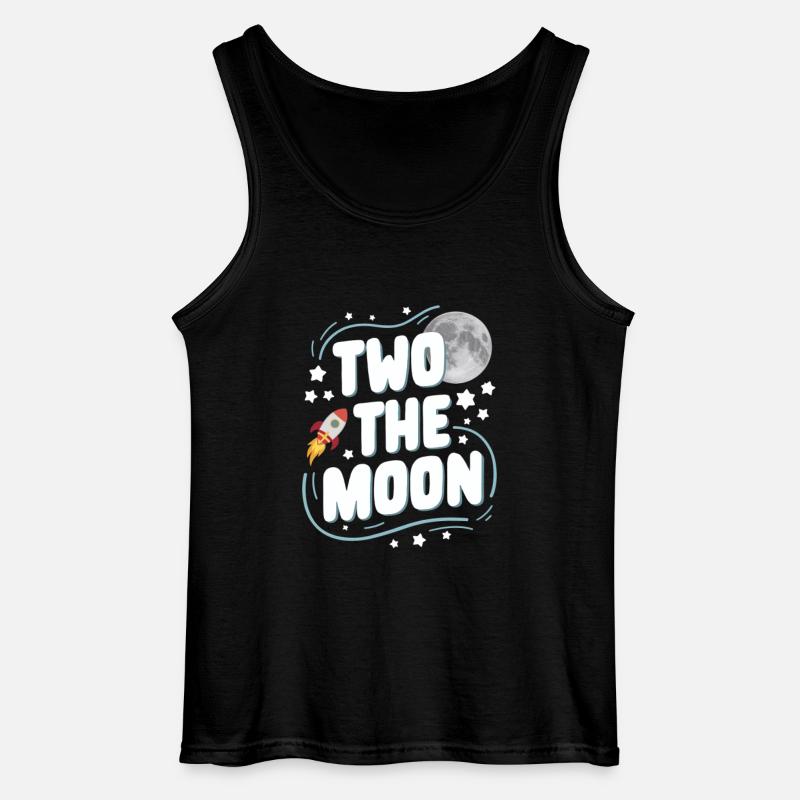 Second Birthday Space Celebration - Gildan Men’s Tank Top - black