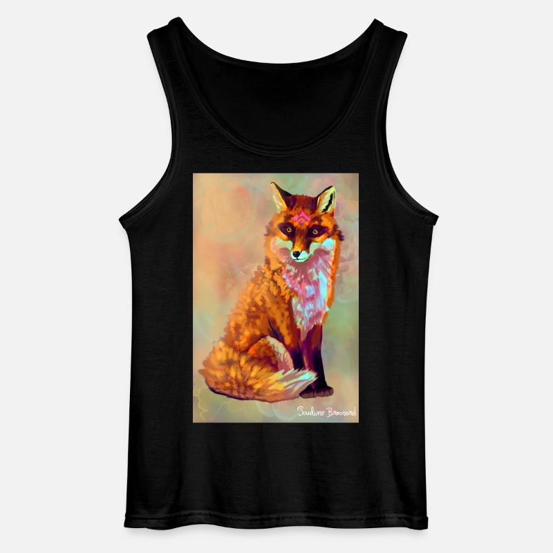 Fuchs Poster - Gildan Männer Tank Top - Schwarz