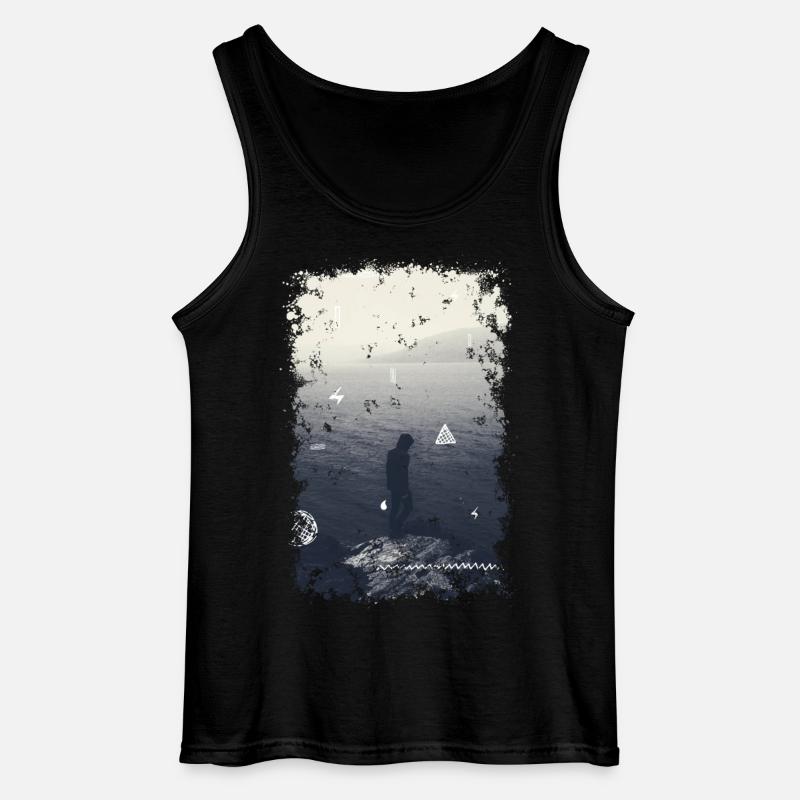 MEER - Gildan Männer Tank Top - Schwarz
