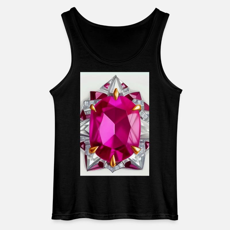 Edelstein - Gildan Männer Tank Top - Schwarz