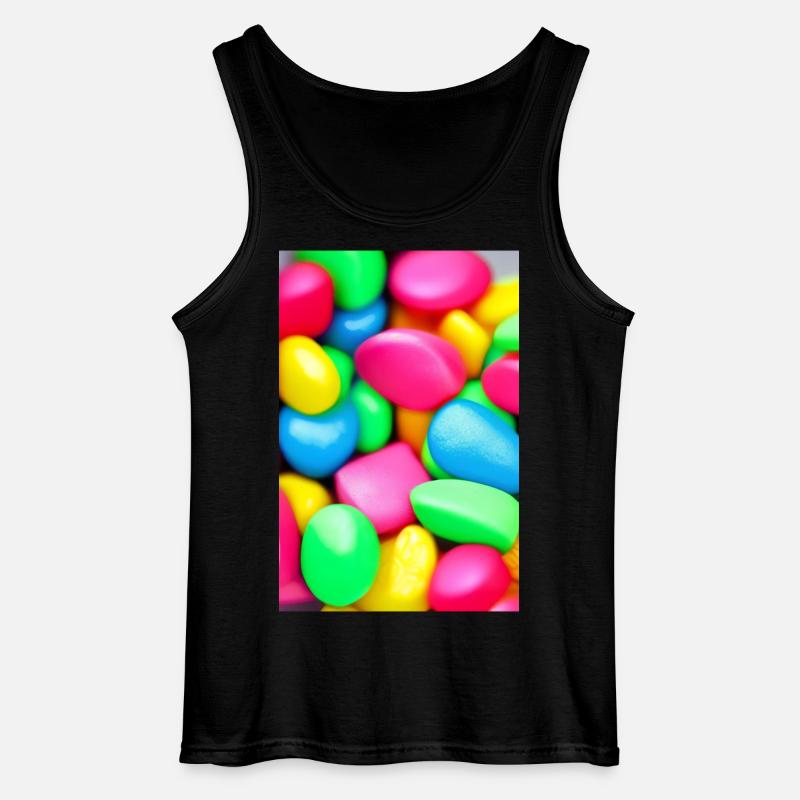 Bonbons - Gildan Männer Tank Top - Schwarz
