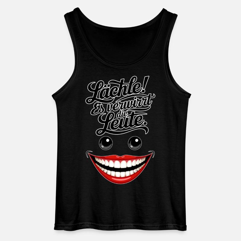 Immer lächeln - Gildan Männer Tank Top - Schwarz