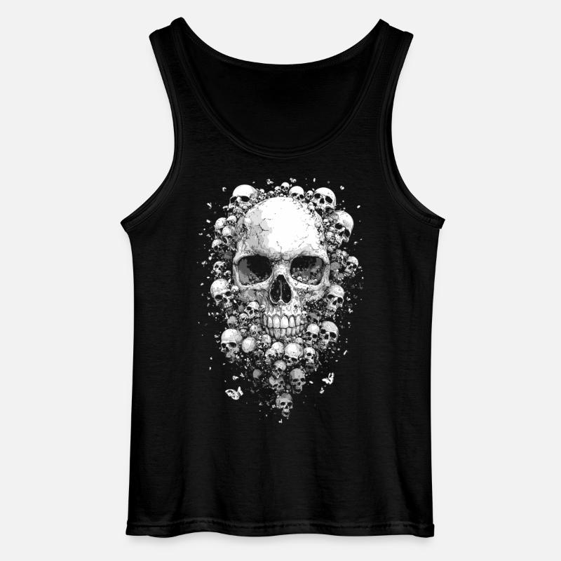 Totenköpfe punk - Gildan Männer Tank Top - Schwarz