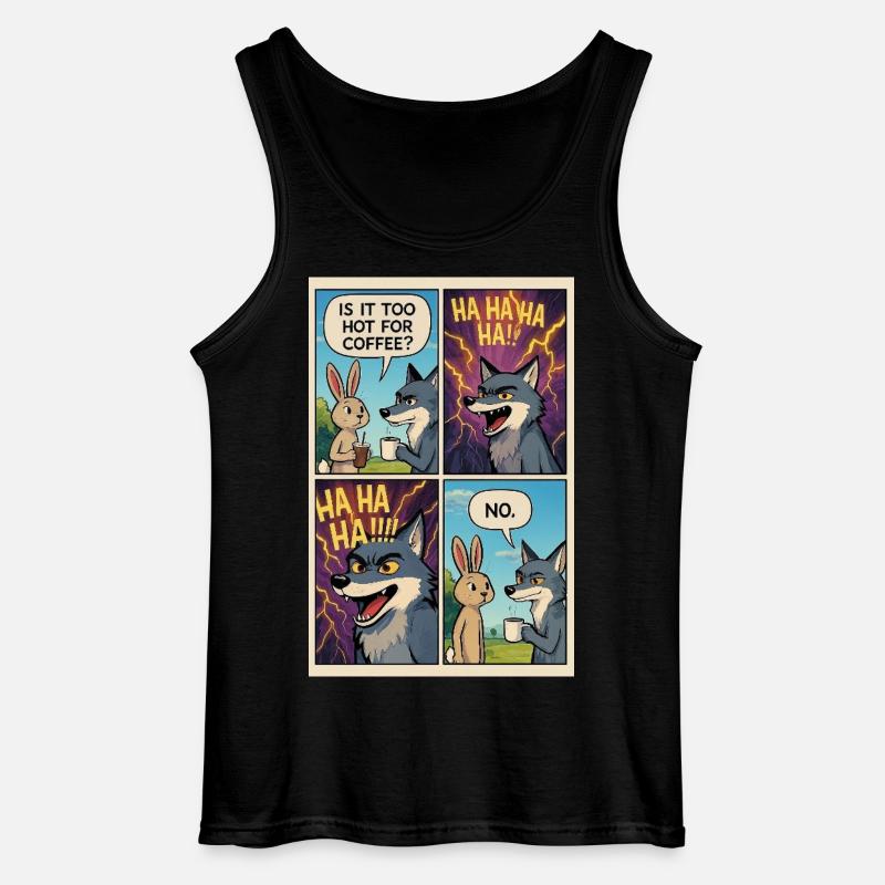 Too Hot Coffee Witz-Comic – lustiges Geschenk - Gildan Männer Tank Top - Schwarz