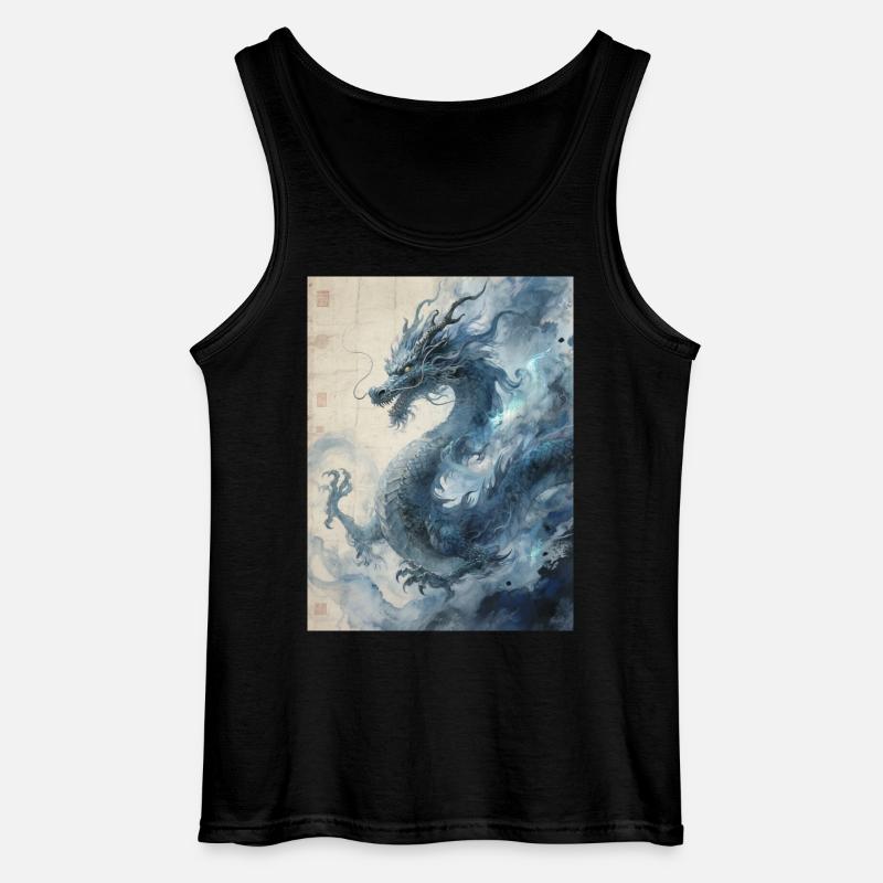 Die Sternennacht: Blauer Drache – Aether - Gildan Männer Tank Top - Schwarz