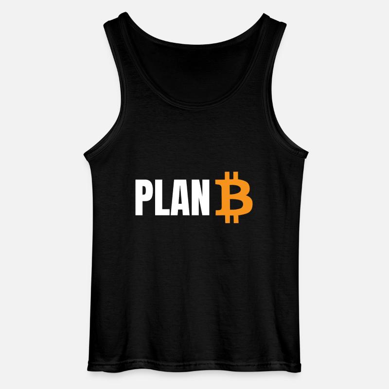 Plan B Bitcoin - Gildan Männer Tank Top - Schwarz