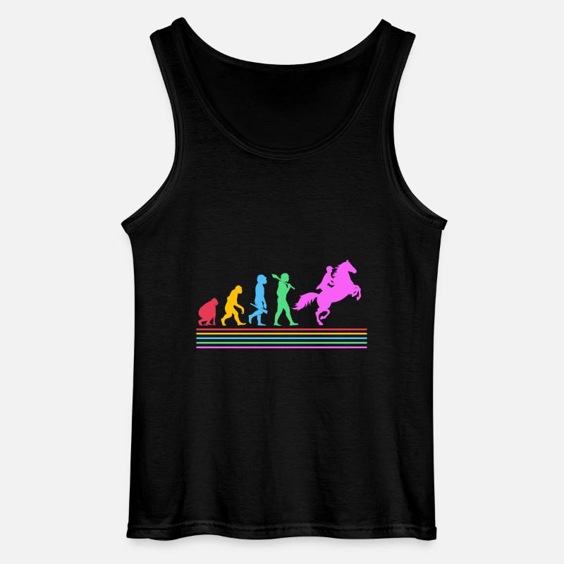 Horse Racing Evolution - Gildan Men’s Tank Top - black