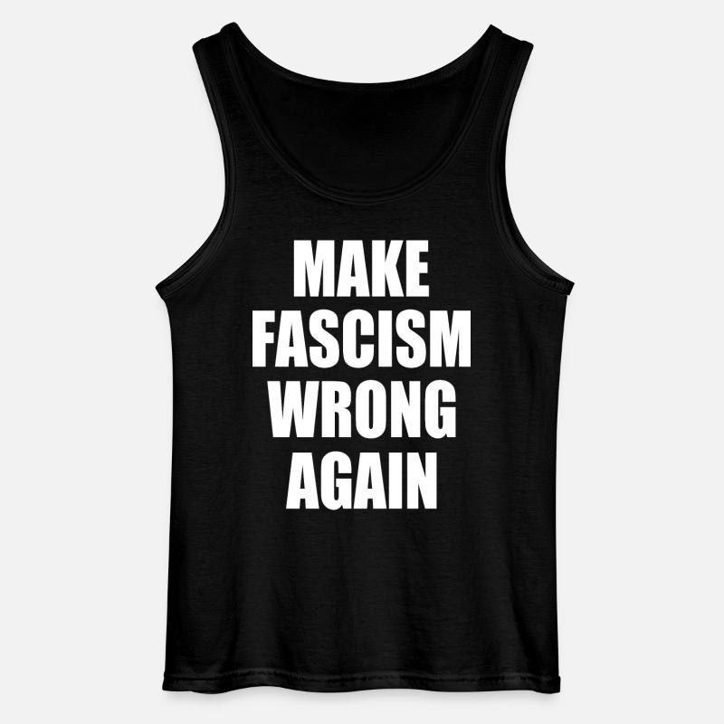 make fascism wrong again - Gildan Men’s Tank Top - black