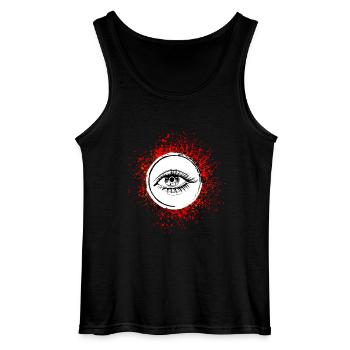 Eye symbol eyelashes - Gildan Men’s Tank Top - black - Front - AI Model Male 185 dark (185cm)