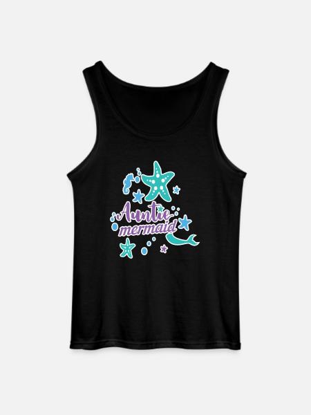 Auntie Mermaid - Gildan Men’s Tank Top - black