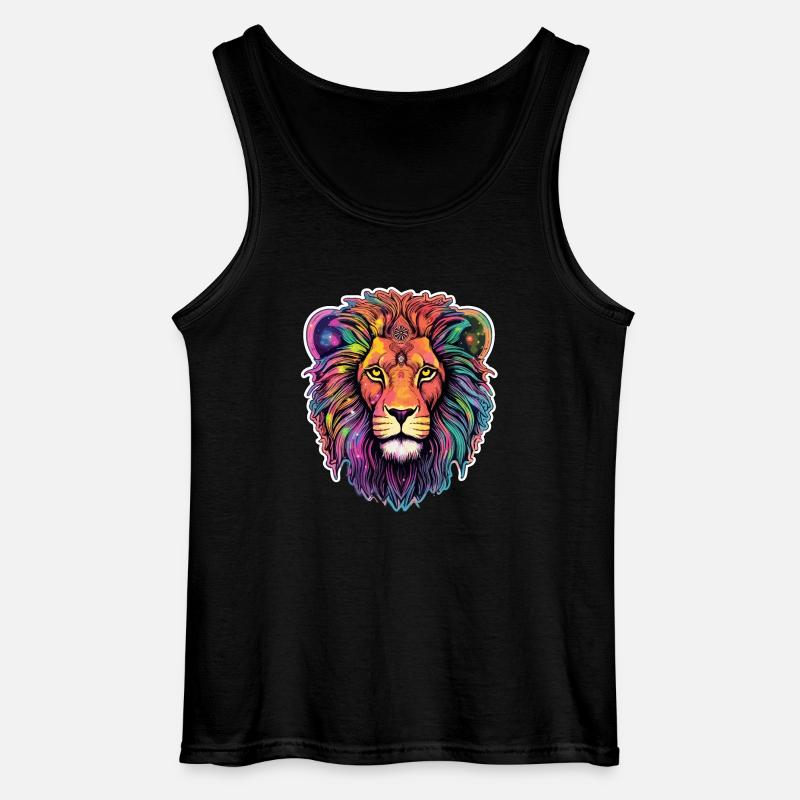 Löwe Himmlisch - Himmlisches Brüllen - Gildan Männer Tank Top - Schwarz