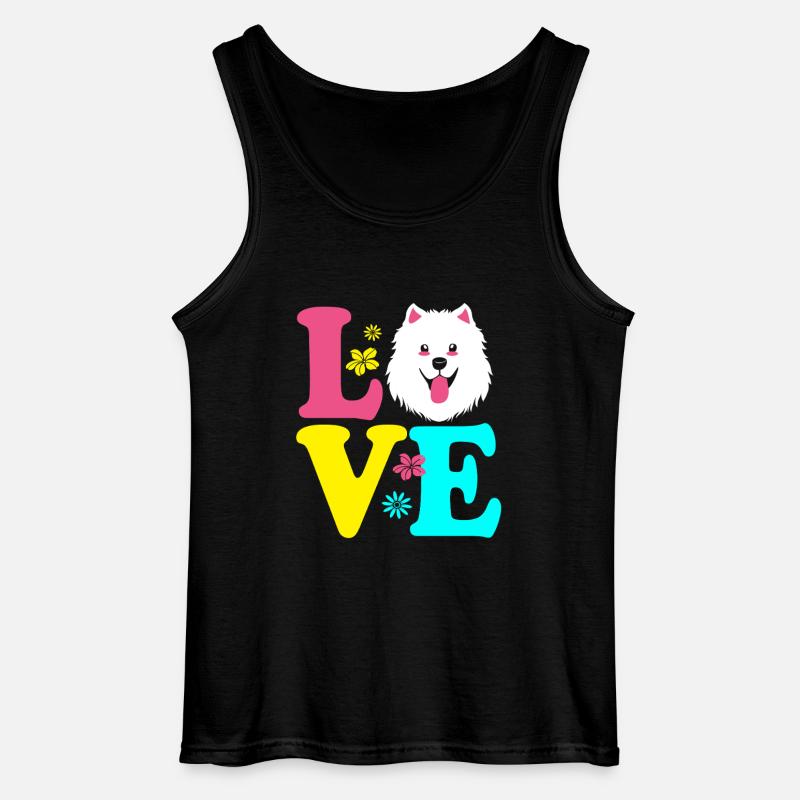 Samojede Hund Samoyed - Gildan Männer Tank Top - Schwarz