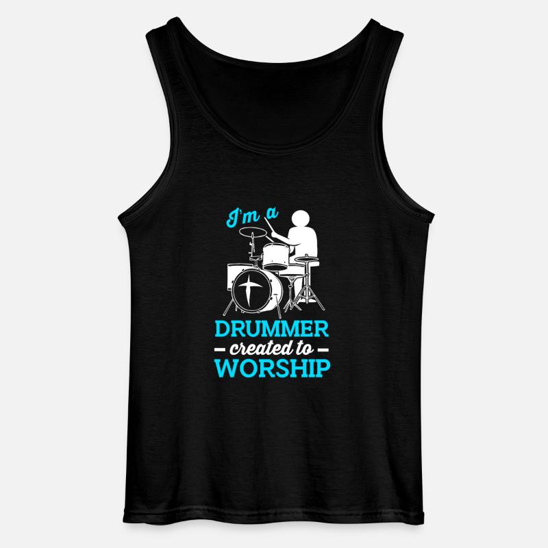 Drumsticks Drums Drummers - Gildan Men’s Tank Top - black