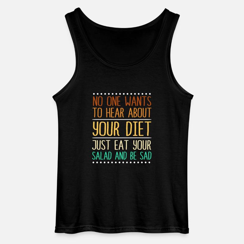 Diätassistent Diät Salat - Gildan Männer Tank Top - Schwarz