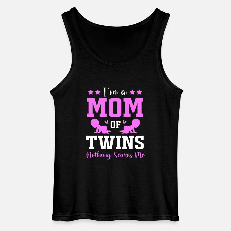 Zwilling Mutter Zwillinge Mama Geschenk - Gildan Männer Tank Top - Schwarz