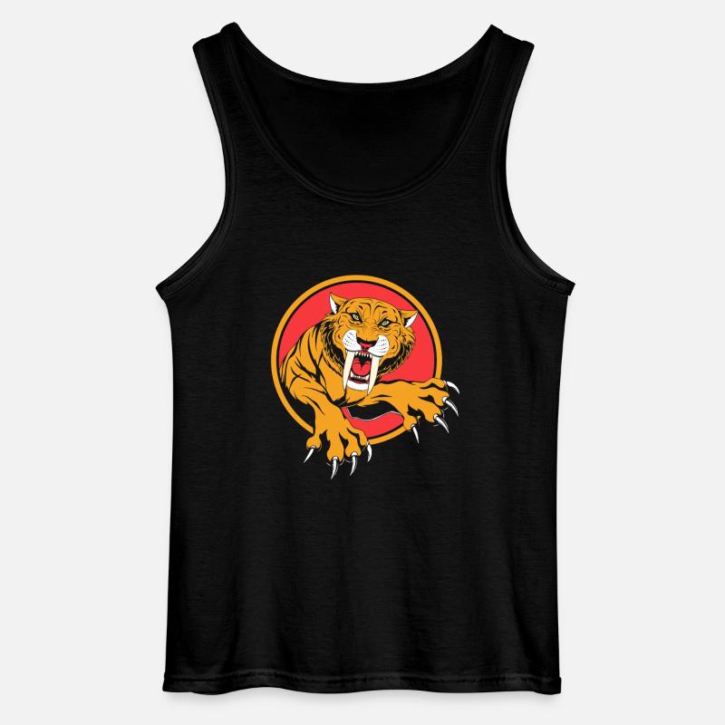 Säbelzahntiger Urzeit - Gildan Männer Tank Top - Schwarz