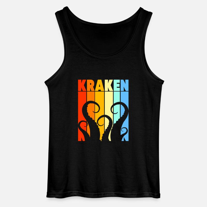 Octopus Octopus Octopus Octopus Octopus - Gildan Men’s Tank Top - black