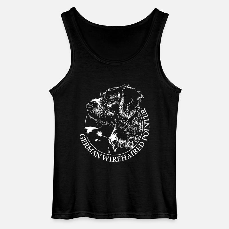 German Wirehaired Pointer Jagdhunde Wilsigns - Gildan Männer Tank Top - Schwarz