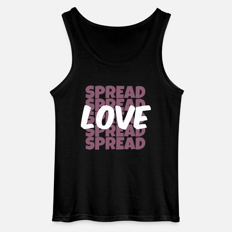 Spread Love Shirt Design - Gildan Männer Tank Top - Schwarz