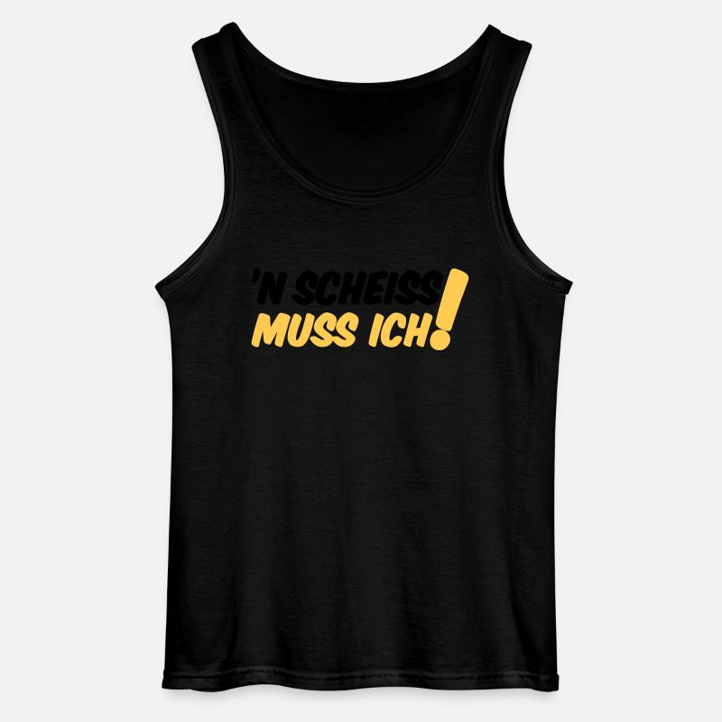 'N SCHEISS MUSS ICH! - Gildan Männer Tank Top - Schwarz