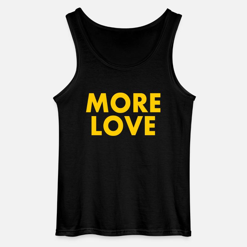 More love - Gildan Männer Tank Top - Schwarz