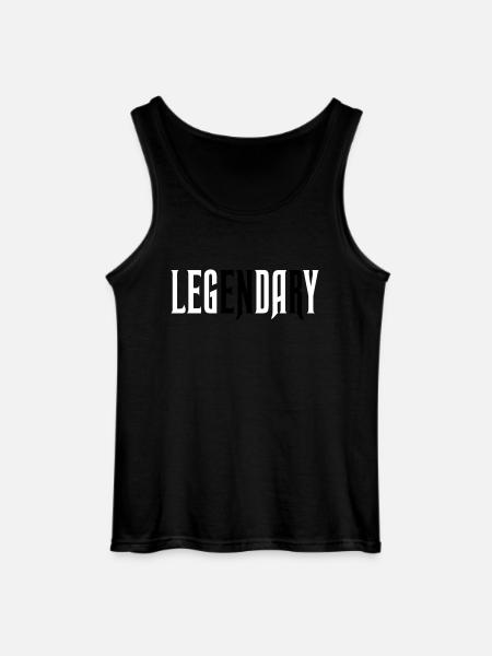 legendary leg day - Gildan Männer Tank Top - Schwarz