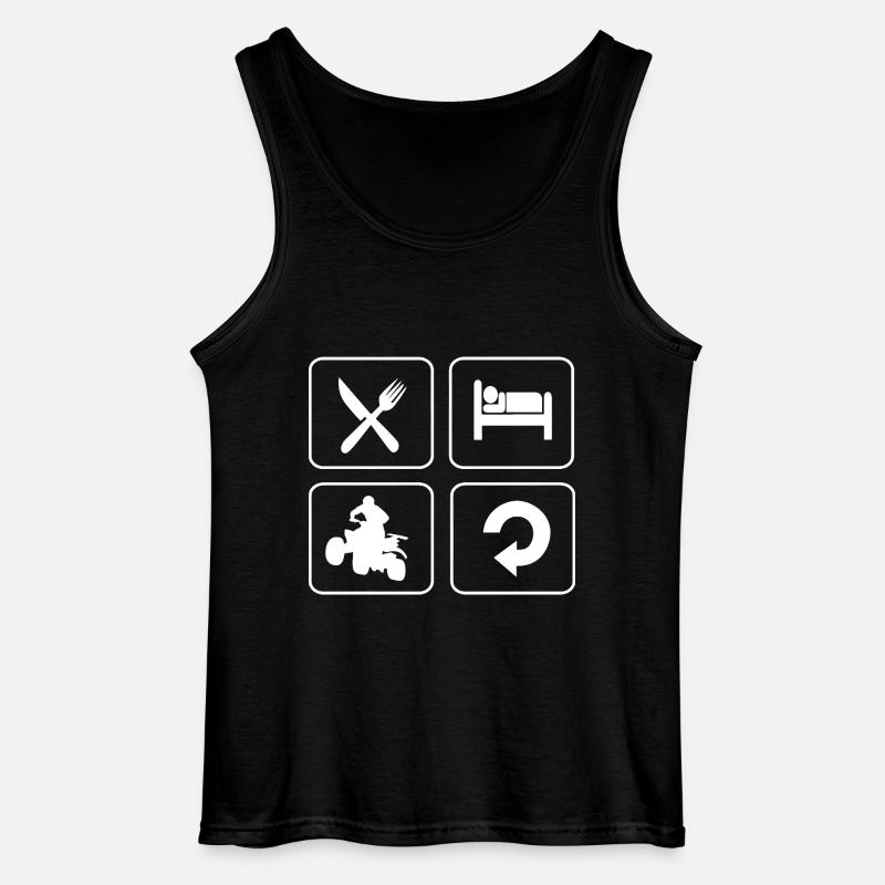 Quad - Gildan Männer Tank Top - Schwarz