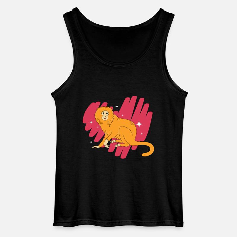Tamarin Affe - Gildan Männer Tank Top - Schwarz