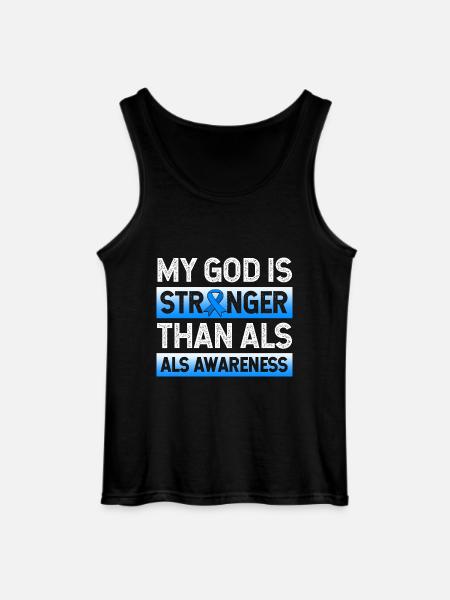 ALS nerve disease - Gildan Men’s Tank Top - black