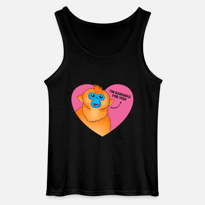 Stupsnasenaffe Affe Schimpanse - Gildan Männer Tank Top - Schwarz