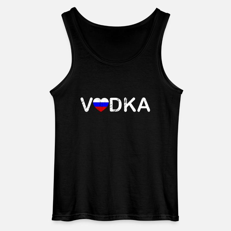 Vodka love - Gildan Männer Tank Top - Schwarz