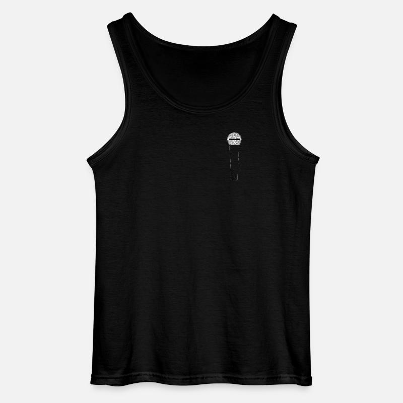 Mikrofon Silhouette Design - Gildan Männer Tank Top - Schwarz