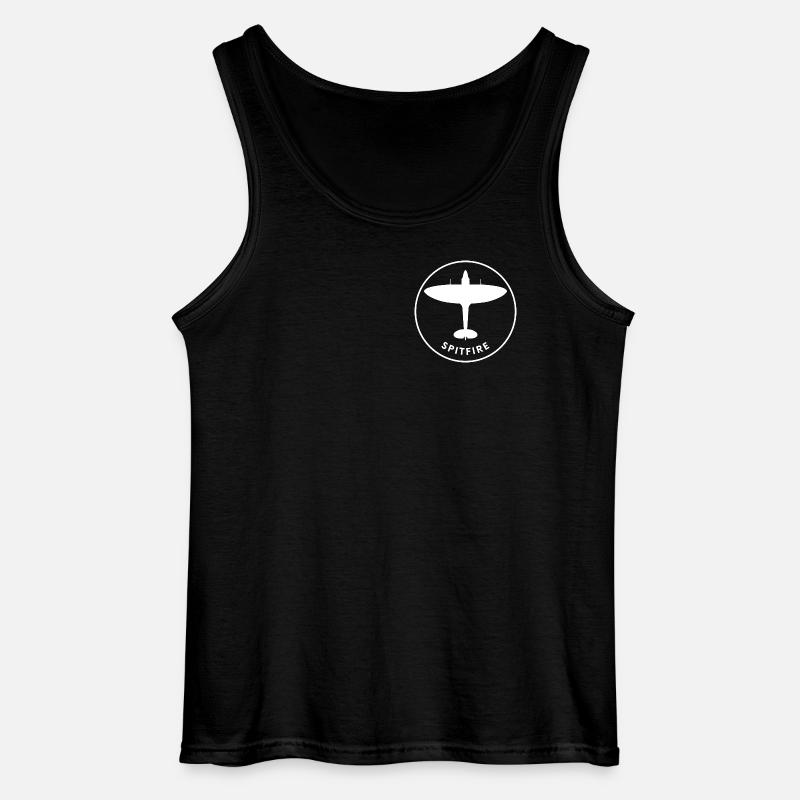 Spitfire-Jagdflugzeug - Gildan Männer Tank Top - Schwarz