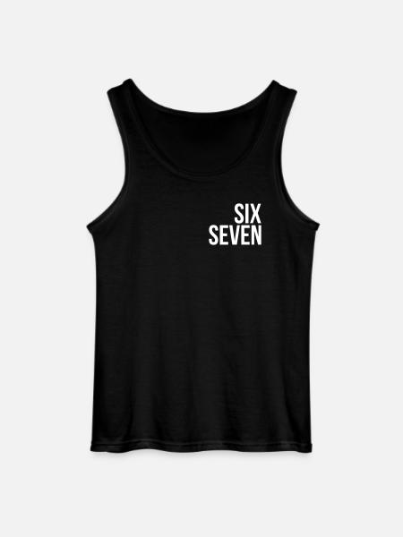 67 "six seven" text - Gildan Männer Tank Top - Schwarz