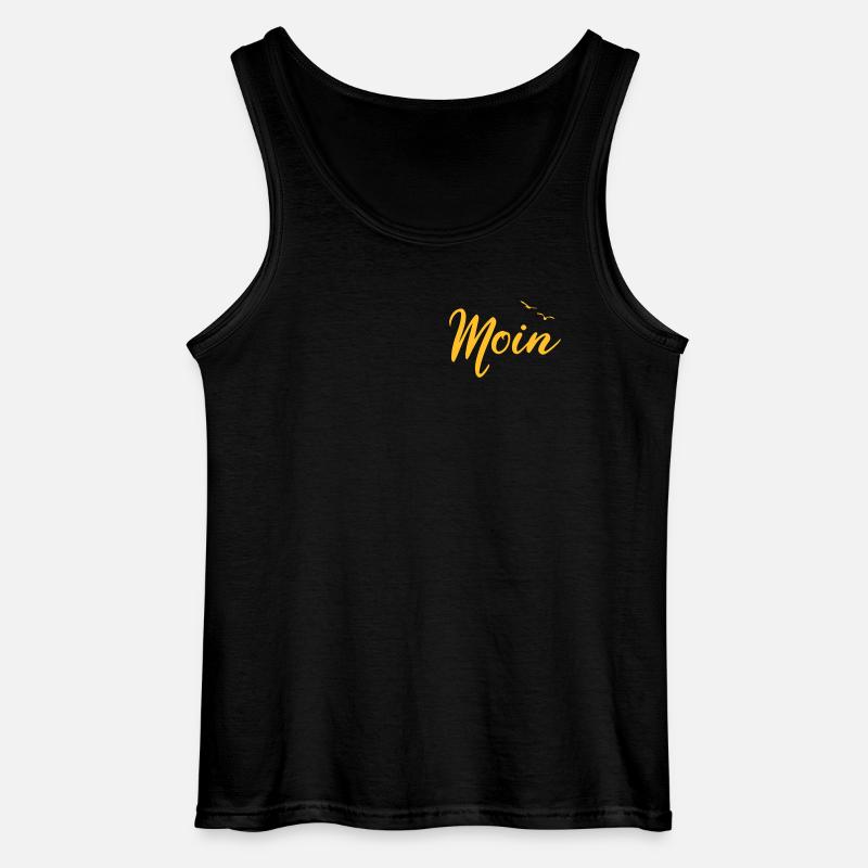 Moin - Spruch Design Geschenk - Gildan Männer Tank Top - Schwarz