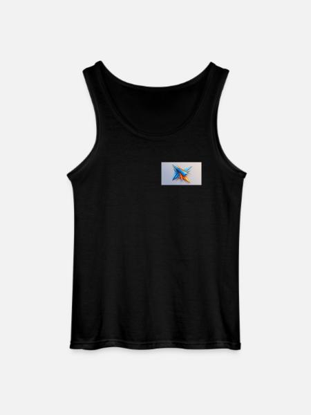 Origami Stern BlauOrange - Gildan Männer Tank Top - Schwarz
