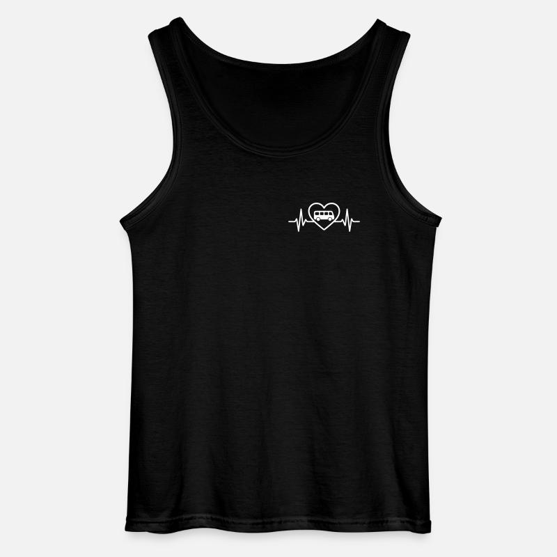 Heart Busfahrer Beruf - Gildan Männer Tank Top - Schwarz