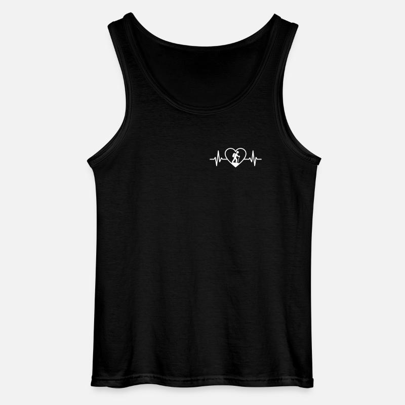 Abenteuer Wanderherz - Gildan Männer Tank Top - Schwarz