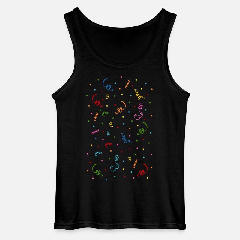 Konfetti Luftschlangen  - Gildan Männer Tank Top - Schwarz