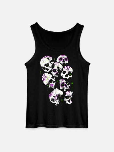 Skulls Skull Halloween Sugar Skulls - Gildan Men’s Tank Top - black