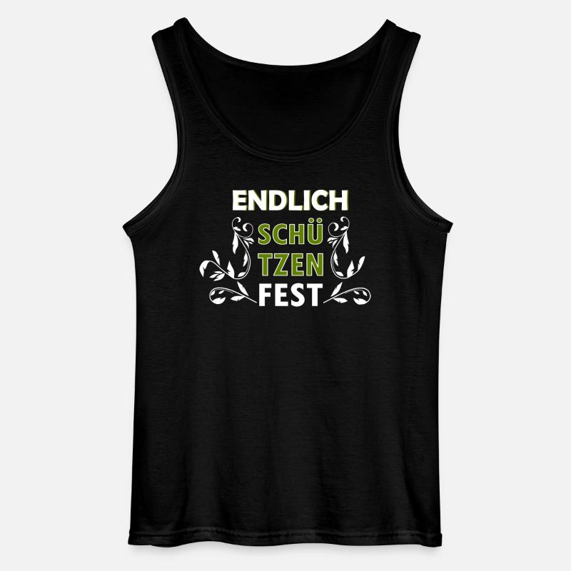 Endlich Schützenfest - Gildan Männer Tank Top - Schwarz