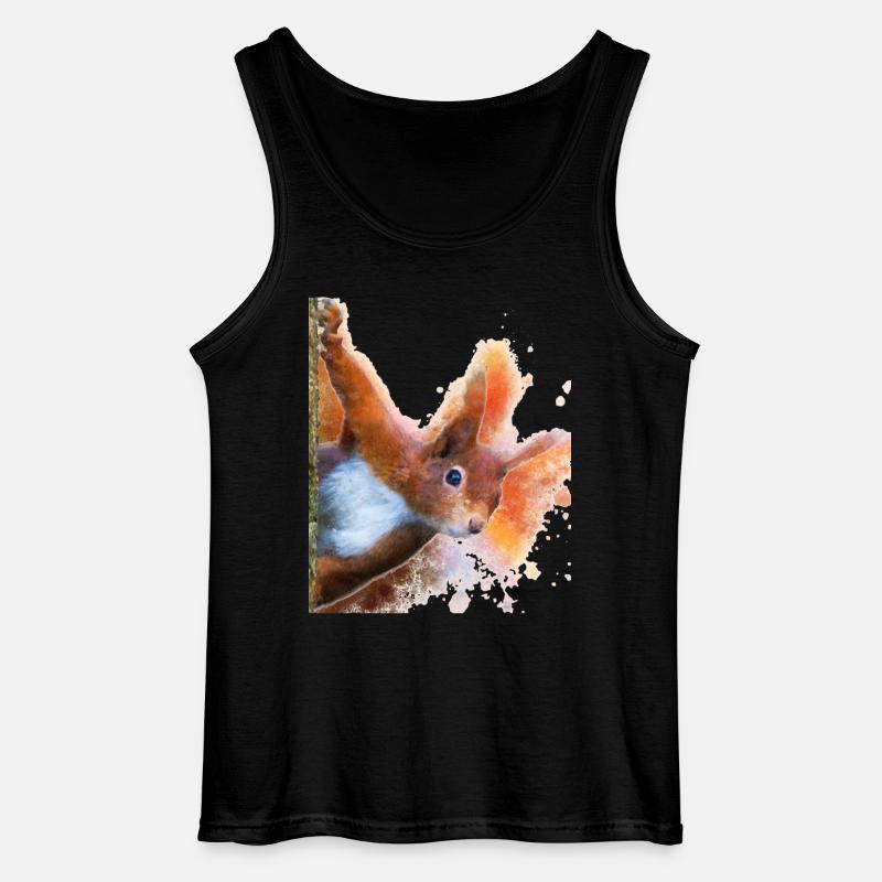 Eichhörnchen Aquarelldesign - Gildan Männer Tank Top - Schwarz