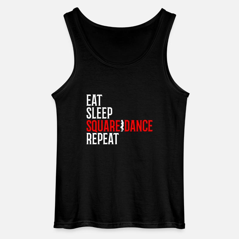 Square Dance - Gildan Männer Tank Top - Schwarz